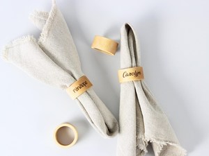 Personalized Rustic Wooden Napkin <b>Rings</b> with Custom <b>Name</b> Engraving-Eco-Friendly Durable Party Table Decor - Product Image 1