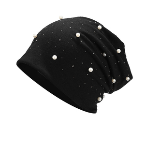 Fashion Unisex Character <b>Beanie</b> Shiny Rhinestone Warm <b>Wool</b>-Lined Skull Cap Thick Cuff Winter <b>Hat</b> Sparkling Crystal Knitted - Product Image 3