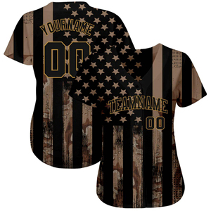 Maillot de baseball personnalisé avec drapeau américain, style vintage, uniforme d'équipe à boutons, t-shirt de sport anti-humidité - Product Image 1