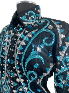 Chaqueta Premium Elástica para Mujer, Ecológica, Ligera, de Secado Rápido, Estilo Vaquero Occidental, para Competencia de Rodeo y Equitación - Product Image 1