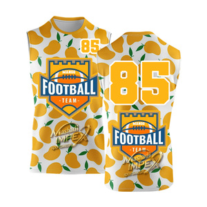 Camiseta Deportiva 7v7 Sublimada Personalizada con Diseño Mango, Malla de Spandex/Poliéster, Transpirable, Azul, Sin Mangas, Absorbe la Humedad, Antibacteriana - Product Image 5
