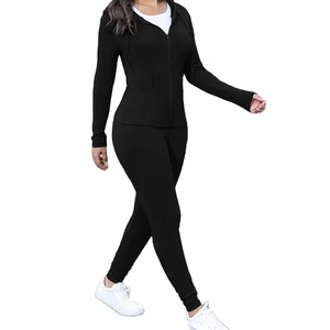 Survêtement d'hiver pour filles de haute qualité, imprimé, extensible, à manches longues, à capuche, respirant, léger, 100% coton, vêtements de sport - Product Image 6
