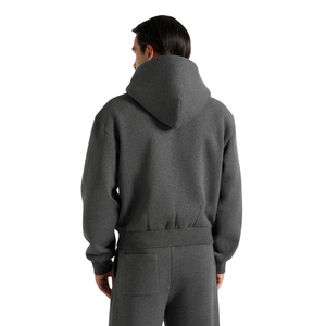 Men's Full <b>Zip</b> Hooded Tracksuit With Wide Leg <b>Trousers</b> Drawstring Waist <b>Side</b> Pockets Open Hem Relaxed Two Piece Wholesale Custom - Product Image 2