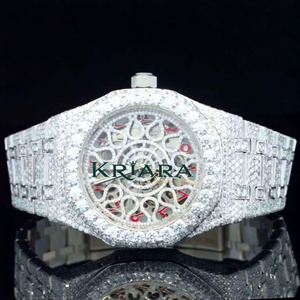 Reloj Mecánico de Lujo para Hombre, Diseño Hip Hop, Acero Inoxidable, con Incrustaciones de Diamantes Moissanite, Esfera Brillante de Alta Calidad - Product Image 5