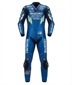 Combinaison de moto Zuzuki Premium en cuir MotoCP Racing 1 pièce, équipement de conduite avec bosse niveau 2 CE, sur mesure - Product Image 1