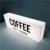 Enseigne lumineuse LED rectangulaire extérieure simple ou double face en acrylique pour lettres