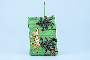 Housse d'ordinateur portable matelassée à bandoulière avec fermeture éclair, pochette pour ordinateur portable en tissu de coton imprimé jungle, sac d'ordinateur tendance pour le shopping, les voyages et le bureau - Product Image 3