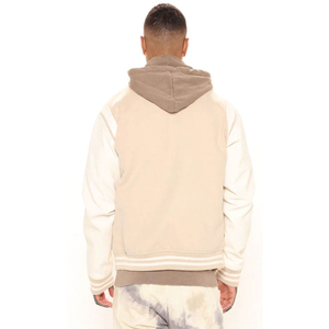 Veste universitaire coupe-vent en polaire personnalisée unisexe, broderie de logo sur mesure, vestes haut de gamme style streetwear, fournisseur OEM en gros - Grande Vente - Product Image 2