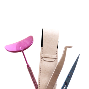Pince à épiler japonaise de précision en acier inoxydable durable pour extensions de cils, 1 pièce, emballage en pochette, ciseaux à cuticules et miroir - Product Image 2