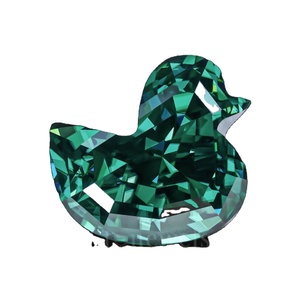 Fancy Green Duck Cut 1CT à 4CT HPHT CVD IGI/GIA Certified Natural Lab Grown Synthetic Loose Diamonds - Product Image 1
