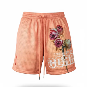 New Summer Arrival Men's Eco-Friendly Breathable Quick Dry Mesh Shorts with Double <b>Layer</b> Liner for Basketball - Product Image 1