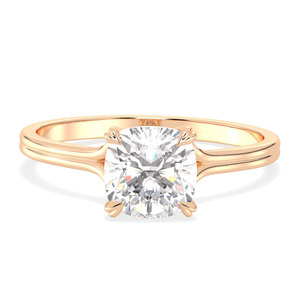 Bagues de fiançailles REYES élégantes en or massif 14 carats avec moissanite taille coussin de 1,82 carats pour femmes, cadeaux parfaits pour les anniversaires, bijoux - Product Image 2