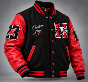 Chaqueta Varsity de Hombre con Forro de Cuero y Logotipo Personalizado, Chaqueta Bomber de Lana, Secado Rápido, Ropa de Invierno Informal - Product Image 2