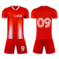 Maillot de football de haute qualité personnalisé avec logo et numéros, impression numérique, séchage rapide, Spandex/Polyester, uniforme de football d'été