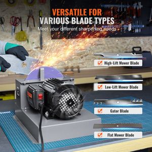 Afilador de Cuchillas para Cortacésped de Banco de 1HP y 750W con Rueda de Cerámica de 9 Pulgadas, Accesorio para Afilar Cuchillas de Cortacésped - Product Image 3