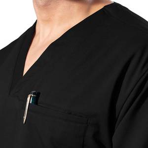 Unisex Custom Color Scrub Set V-Neck Top Straight Pants Medical Uniform Hospital Wear Moisture-Wicking High Quality Cotton - Product Image 6