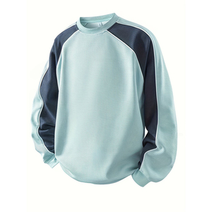 เสื้อสเวตเชิ้ตแขนยาวทรงโอเวอร์ไซส์ คอวี แขนเสื้อแบบแร็กแลน สีพื้น ผ้าถัก ระบายอากาศได้ดี สวมใส่สบาย เหมาะสำหรับฤดูใบไม้ร่วง - Product Image 5