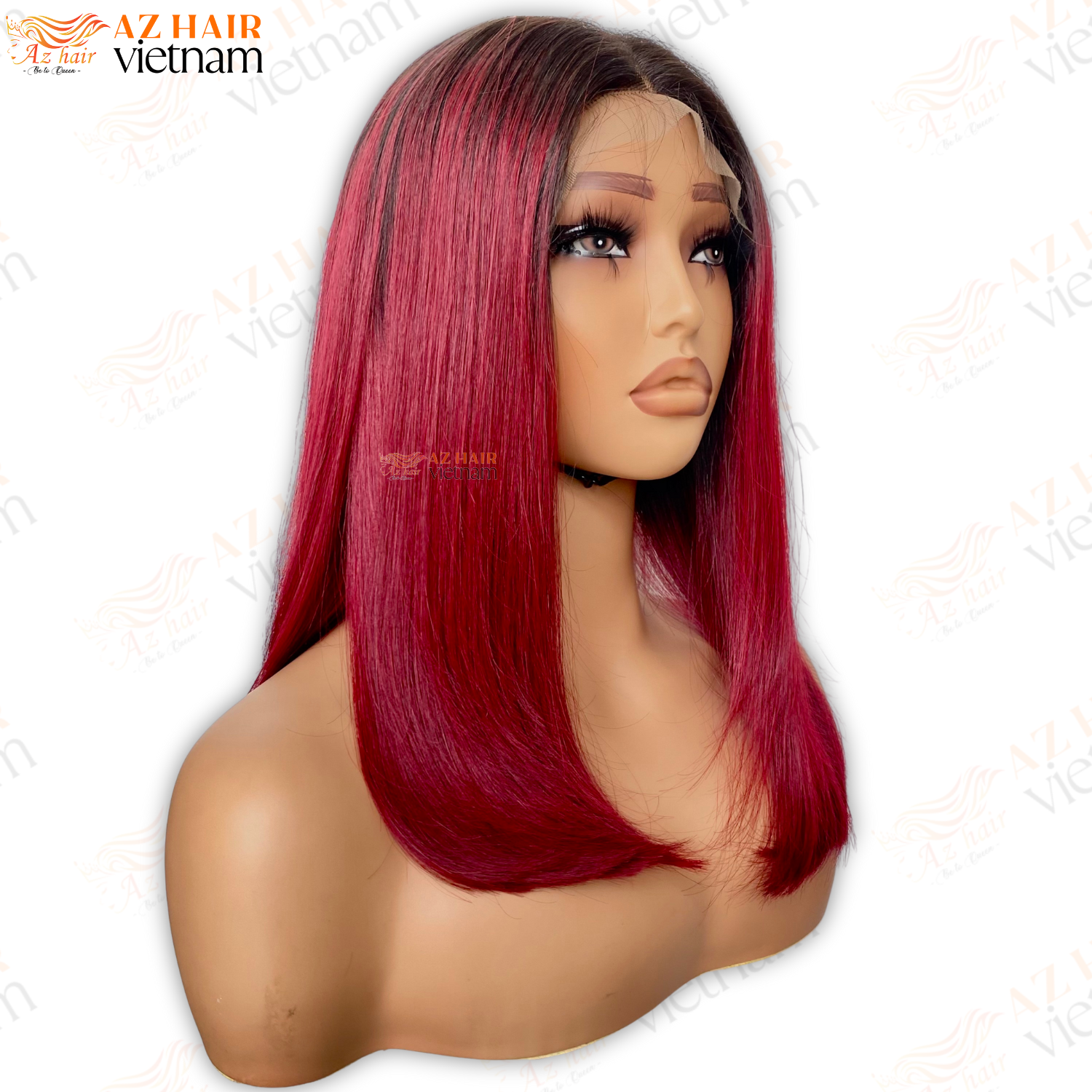 Best Selling Red Color Bone Straight Hair Wigs Human Hair