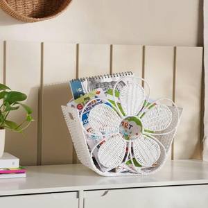 New design flower shape seagrass/ paper storage basket made in Vietnam with wholesale price OEM ODM color for kid's basket - Product Image 2
