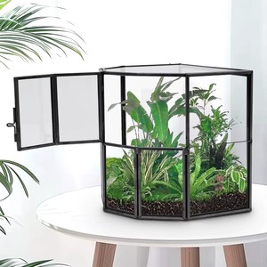 Terrarium en verre haut de gamme, décoration de table luxueuse pour la maison, le bureau, le café, l'entrée et l'aménagement intérieur moderne - Product Image 2