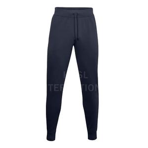 Pantalones de chándal para hombre de alta calidad, pantalones de chándal de estilo informal de algodón, cintura elástica, bolsillo con cremallera lateral, lona ligera recta, OEM - Product Image 1