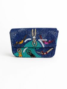 Sac de soirée à rabat perlé avec motif gymnastique, fait main, élégant, pour soirée - Product Image 5
