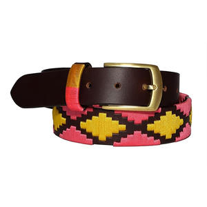 Cinturón de Polo Casual de Cuero Vacuno para Hombre y Mujer, Tejido Artesanal, Ajustable a la Cintura, Línea de Productos Ecuestres, OEM, Unisex - Product Image 1