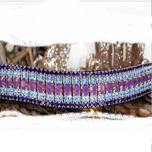 Bande de sourcils d'étoile en cuir marron noir teint à la main de haute qualité, forme droite finition de luxe, bande de sourcils de cheval en cuir avec 1 rangée d'étoiles - Product Image 3