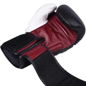 Guantes de Boxeo de Piel de Vacuno de Primera Calidad para Muay Thai y Kickboxing, con Logotipo Personalizado, Dedos Completos, Absorción de Humedad, Cierre de Gancho y Bucle - Product Image 6