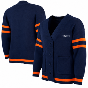 Confectionnez vos pulls personnalisés de haute qualité à col en V pour les logos de sororités/fraternités/écoles/collèges/universités, cardigans tricotés - Product Image 5