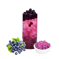 Premium Blueberry Boba Popping Pearls Bubble Tea Topping, klaar om te eten, 12 maanden houdbaar, op kamertemperatuur bewaren, 1,2 kg pot, groothandel