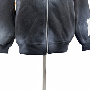 Sweat à capuche zippé classique décontracté personnalisé en gros pour hommes, 400 g/m², 100 % coton molletonné, confortable et respirant - Product Image 3