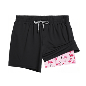 Custom Double <b>Layer</b> Quick Dry Men Gym Shorts Male Sportswear Compression Liner Running Gym Shorts for Workout - Product Image 5