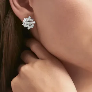 IGI Certified F VS 2 Ct Round Lab Grown Diamond <b>Earrings</b> Real 14K White Gold Screw Back <b>Stud</b> <b>Earrings</b> - Product Image 5
