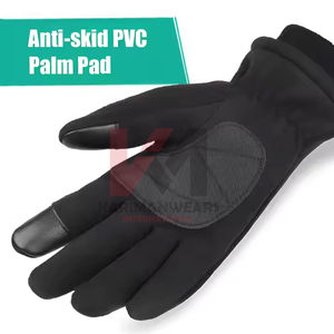Guantes para correr en invierno, guantes deportivos con forro polar, aislantes, resistentes al viento, con tiras reflectantes para correr de noche y al aire libre - Product Image 5