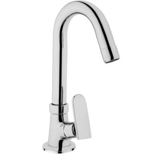 ก๊อกน้ำติดผนังทองเหลืองชุบโครเมียมแบบคอหงส์สำหรับเครื่องซักผ้า ก๊อกน้ำร้อนน้ำเย็นสำหรับอ่างล้างหน้าในห้องน้ำ วาล์วจ่ายน้ำ - Product Image 1