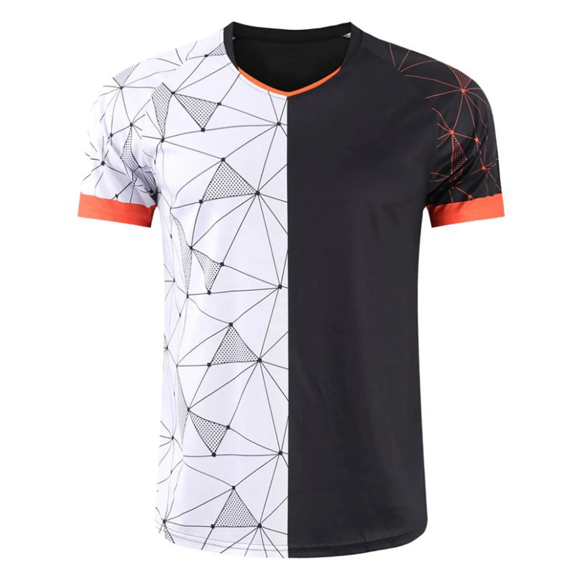 Camiseta de manga corta para equipo de fútbol, camiseta de entrenamiento de fútbol sublimada