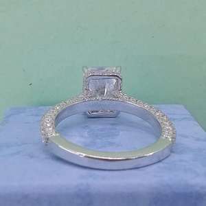 Bagues de fiançailles et de mariage en argent sterling 925 plaqué or 18 carats avec diamant de laboratoire et moissanite, bijoux de mode raffinés pour femmes - Product Image 3