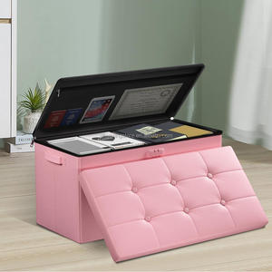 Yanmaz dışkı osmanlı ev oturma odası mobilya dikdörtgen tezgah değişikliği ayakkabı dışkı deri yatak tezgah yanmaz çanta - Product Image 1