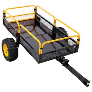 Chariot à benne basculante robuste, capacité de charge de 1000 lb, à attacher à un véhicule tout-terrain, un UTV, une tondeuse à gazon, un tracteur, pour le transport dans la cour, le jardin, la ferme - Product Image 2