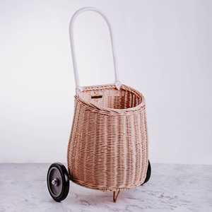 Maleta de ratán sostenible, cesta de equipaje a precio económico, maleta con ruedas para niños, carritos con ruedas. - Product Image 3