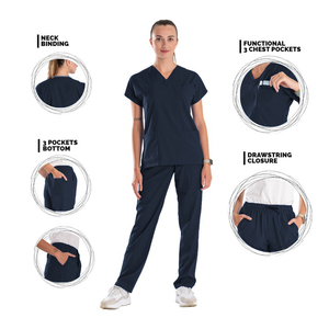 Uniforme Médico para Mujer 2026, Ropa de Trabajo para Enfermeras de Hospital, Elástica, Transpirable, Personalizable, OEM, Marca Privada, Proveedor de Fábrica - Product Image 6