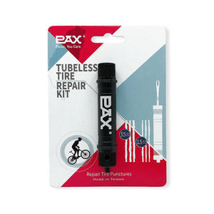 Kit de reparación de neumáticos de bicicleta sin cámara, negro mate/rojo mate, multifunción - Product Image 5