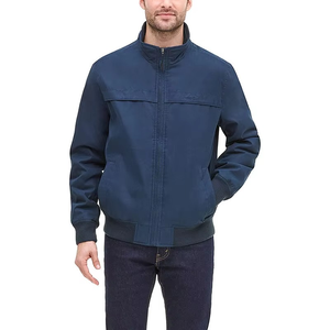 Premium Quality Men's Solid Black <b>Fleece</b> Puffer Jacket 500g <b>Zipper</b> Closure Windproof Breathable Casual Winter Stand Front - Product Image 5