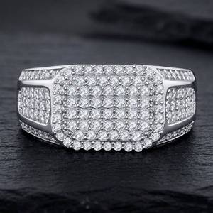 Anillo de Compromiso de Diamante Ovalado Moissanite VVS1, Anillo de Boda de Plata de Ley S925 para Hombre, Anillo de Joyería con Diamantes - Product Image 3
