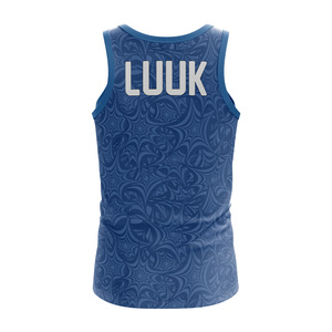 Custom Sublimated Tank Top for Men Quick Dry Gym Training Vest Moisture Wicking Fitness <b>Running</b> Sports <b>Singlet</b> OEM - Product Image 2