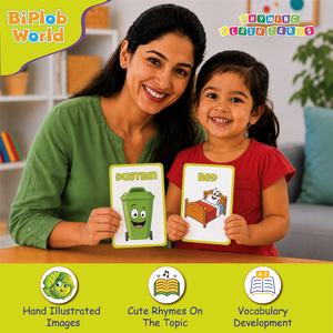 Biplob's My Home Flash Cards 28 Double-Sided Paper & Cardboard Picture & Rhyme Cards for Alphabet Vocabulary Learning Ages 2-7 - Product Image 2