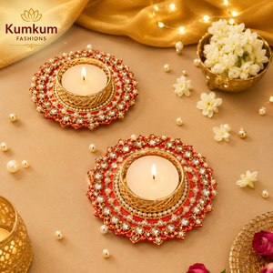 Handmade Colorful Gotta Tea Light <b>Candle</b> Holder for Wedding Diwali Festival Return Gift Christmas Home Decorations - Product Image 3