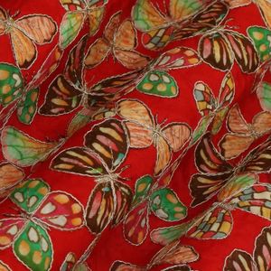 Premium position print with embroidery fabric is a modern textile designed for stylish fashion and <b>garment</b> collections This fabr - Product Image 4