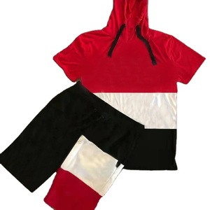 Suit Summer Men Custom LOGO Male Sets Clothing Patchwork <b>T</b> Shirt Sportswear Fitness <b>Track</b> Suits Casual Coolness 2 Piece - Product Image 6